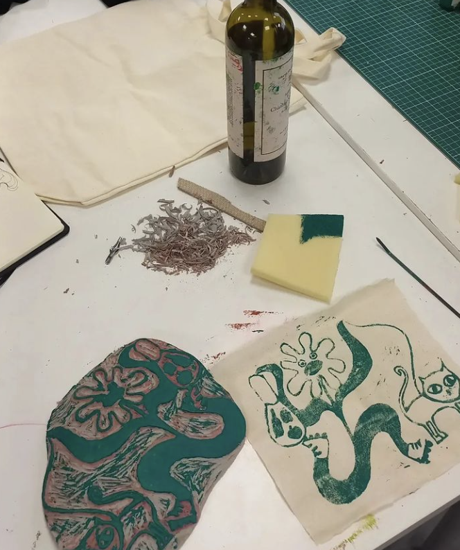 Linocut process